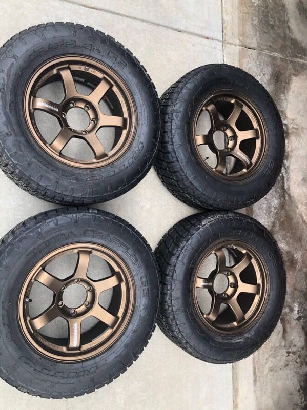Volk TE37 Toyota 4Runner rim and tire set