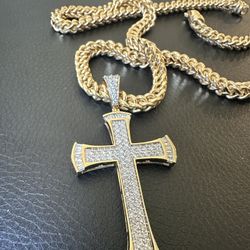 10k Gold Diamond Cross