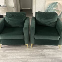Green Velvet Accent Chair