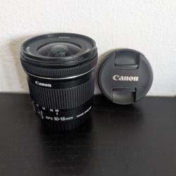 Canon 10-18mm EFS 4.5-5.6 IS STM Lens