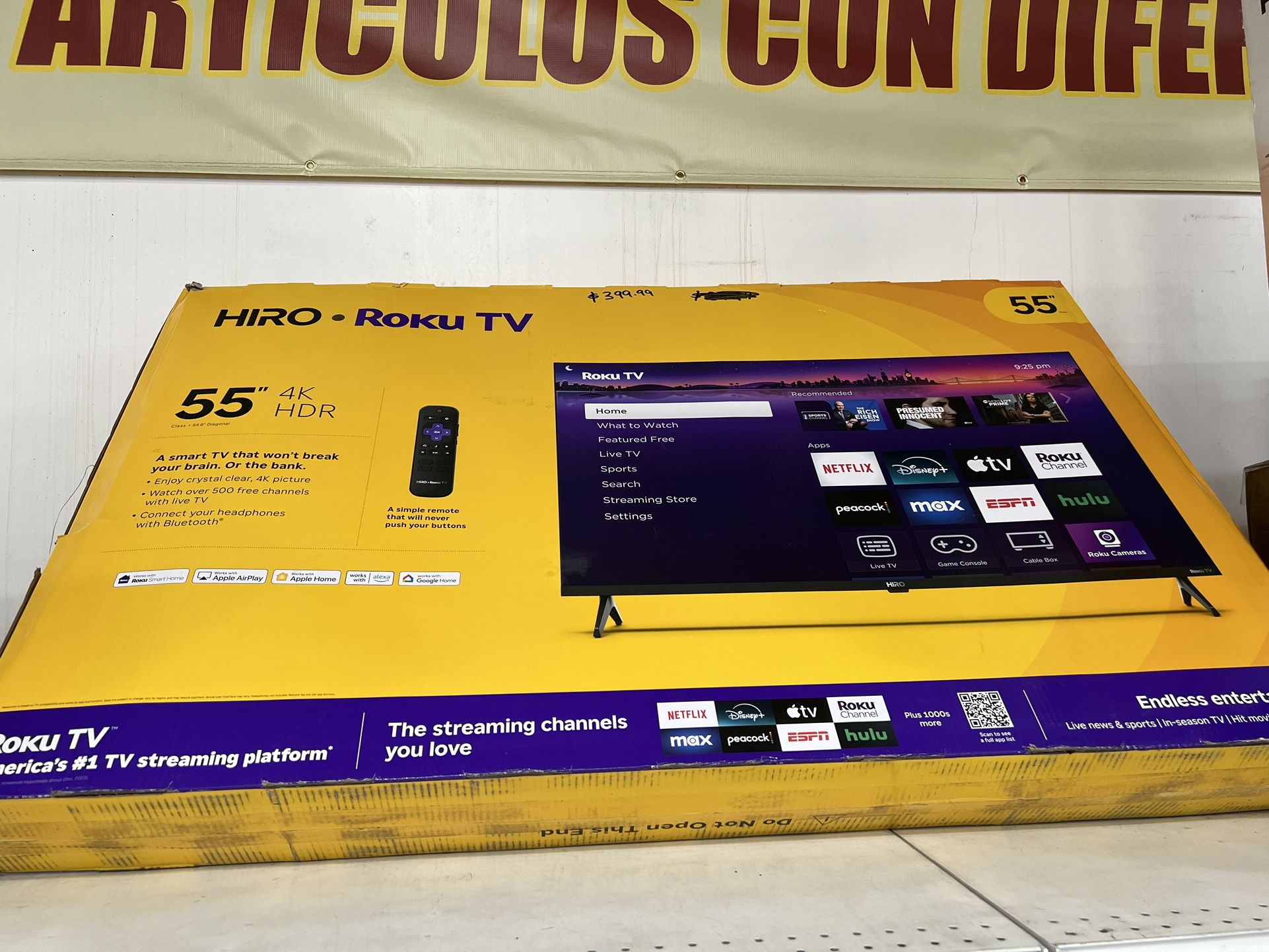hiro roku tv 55" 4k HDR Model: H55C4C4