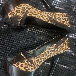 Penthouse Leopard Print Stilettos-BRAND NEW