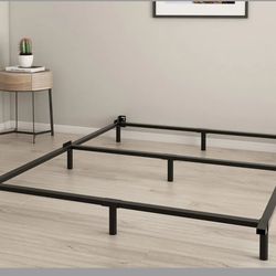 Cal King Bed Frame and Fabric Covered Box Springs 