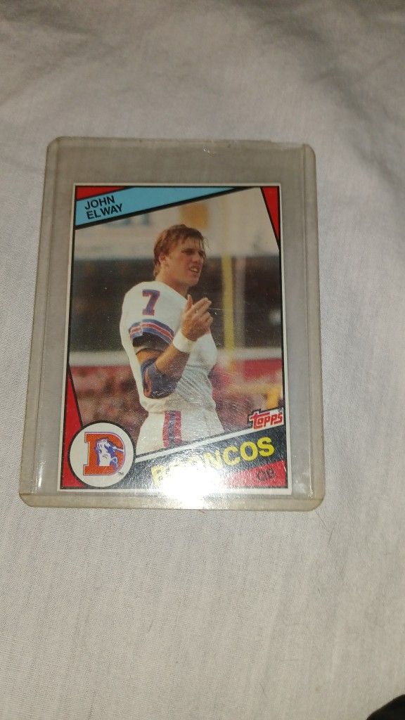 JOHN ELWAY-Topps #63 Rookie Football Card Excellent Condition-DENVER BRONCOS