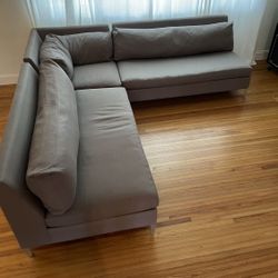 CB2 Grey Couch Sectional 