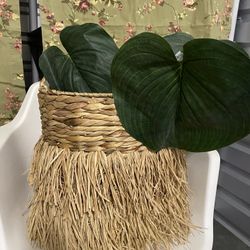 Faux Leaves 5 Large Tropical Stems NWT
