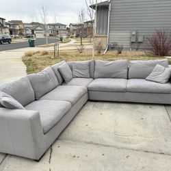 Costco Sectional Sofa – Deep Seat Gray 