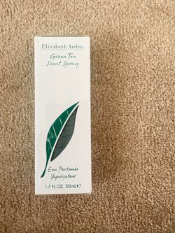 Green tea perfume still in plastic
