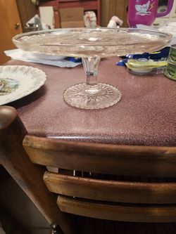 1910 Indiana Glass Cake Stand Pink