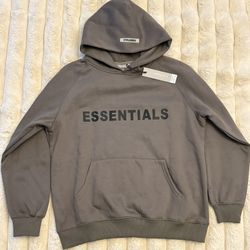 NEW Fear of God Essentials Hoodie Cement SS20 Size M