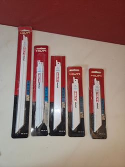 New Hilti Reciprocating saw blade set, metal cutting blades 6",8" and 12" all with 18 teeth per inch. MB 30 18, MB 20 18 & MB 15 18