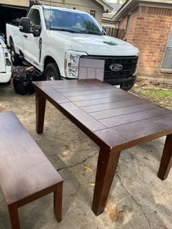 Wooden Table With A Leaf 