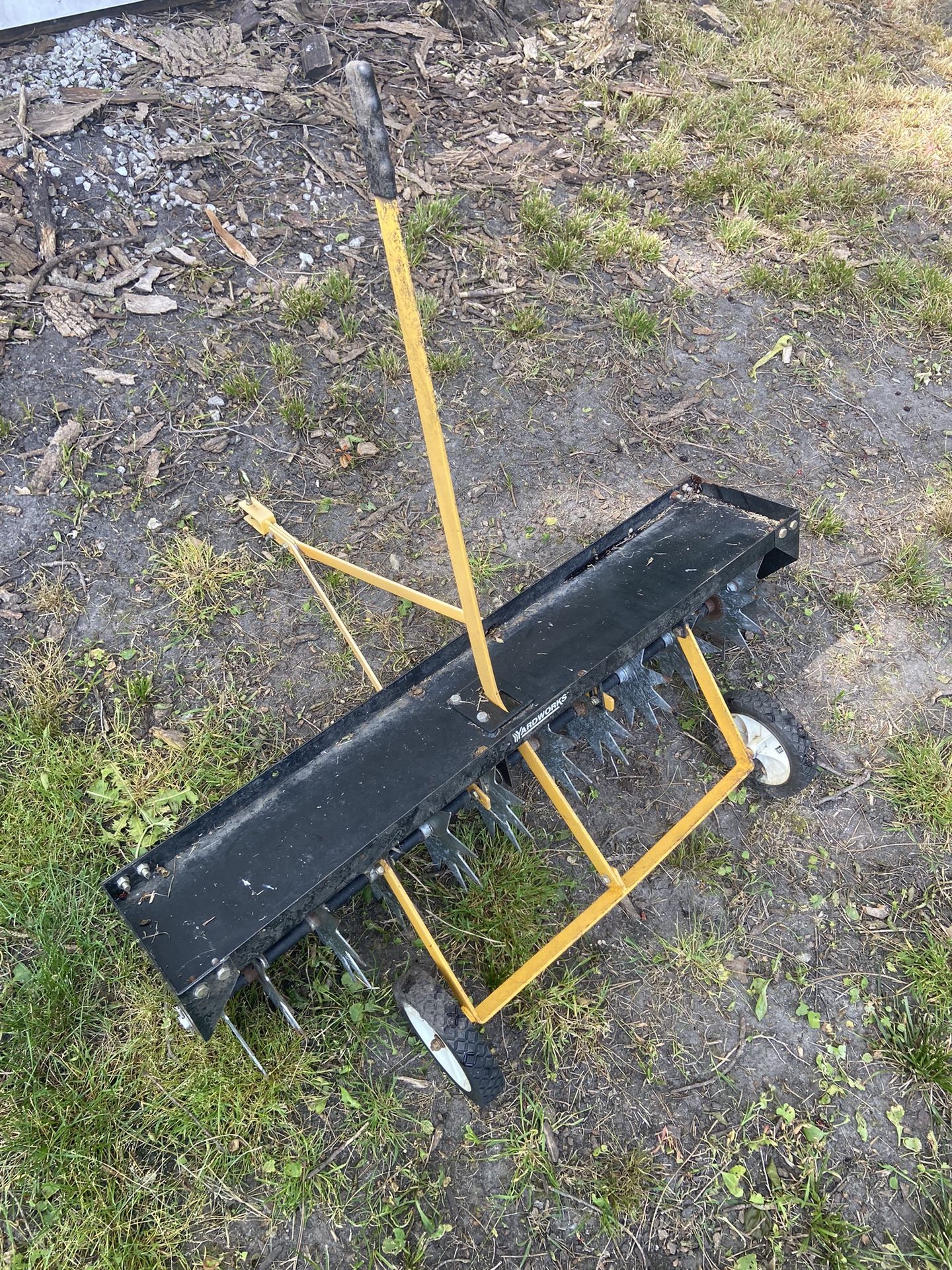 Yardworks 42" Spike Lawn Aerator, Pull Behind