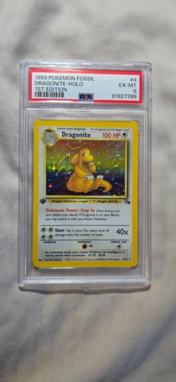 🐉 1st Edition PSA 6 Dragonite Holo (Fossil) 🐉