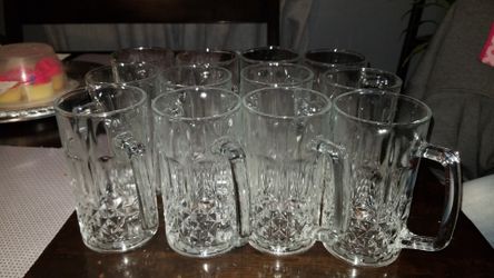 12 Glass Mugs