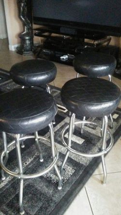 Four bar stools for sale leather