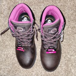 Women s Size 9 1 2 Brown Brahma Steel Toe Hiking Boots for Sale