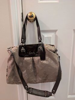 Coach Signature Logo Satchel Top Handle Bag