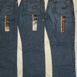 3 BRAND NEW WHITH TAGS ARIAT FR M4/M3 LOW RISE BOOT CUT MEN'S WORK JEANS SIZE 32X32 