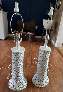 White lamps. Tall