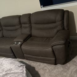New Leather Couch No Need For It Only Used For About A Month 