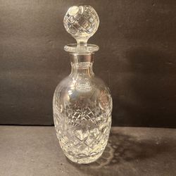 Vintage 1985 Royal Gallery 24% Lead Crystal Decanter Macy's Yugoslavia Glass Barware Liquor Bottle