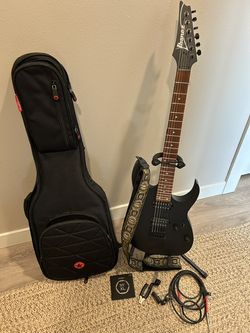 Ibanez Guitar RGRT421 w/ case and floor stand.