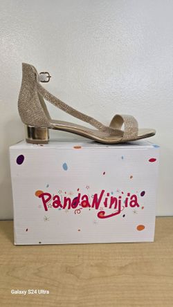 Pandaninja Gold Glitter Shoes
