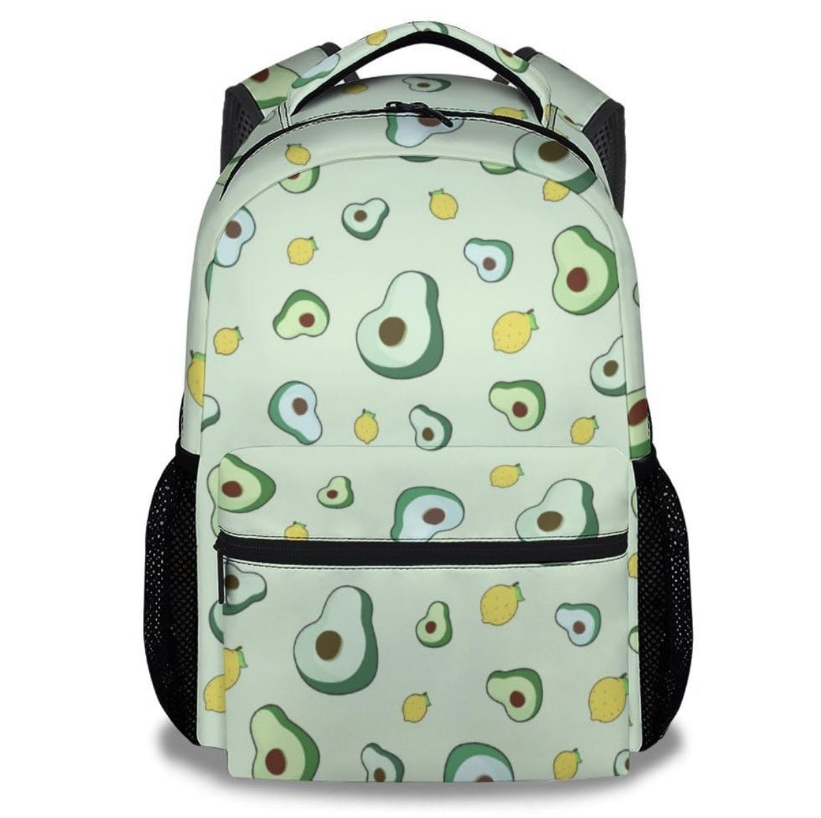 PoshWrap Avocado School Backpack For Girls, Women- 16 Inches Green Backpacks For Teens - Lightweight