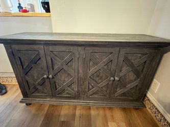 Rustic Black Wood Sideboard / Buffet Cabinet  $300 OBO