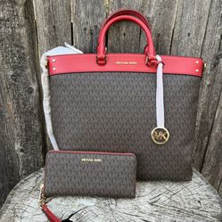 Michael Kors Jet Set Travel Tote + Wallet 