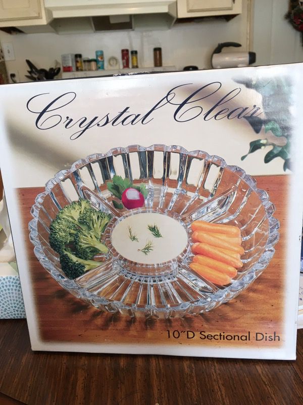 Crystal serving dish