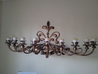 Large Iron Wall Candelabra Sconce