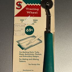 VINTAGE SINGER Tracing Wheel New in the Package Card The Singer Company
