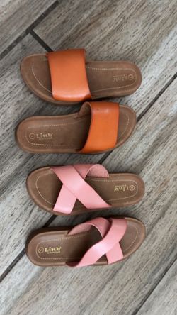 Link Memory Foam Slide Sandals – 2 Pairs