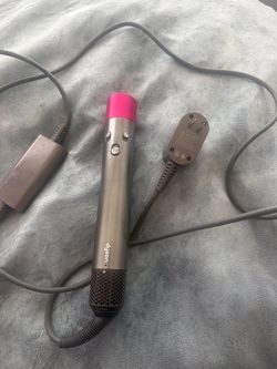 Dyson Hair Dryer Airwrap Multi Styler Nickel/Fuchsia Wand Only, (USED)