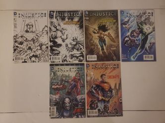 Injustice: Gods Among Us DC Comics 6-Issue Lot Superman Batman B&W Variants
