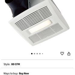 Broan-NuTone AE80SL ENERGY STAR Humidity Sensing Fan with LED, 80 CFM 0.8 Sones