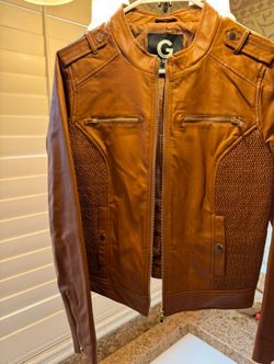 Women's Leather Jacket By Guess Value At $100