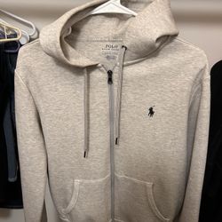 Light Grey Ralph Lauren Polo Hoodie Size Small 