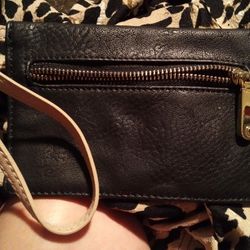 Small Leather Change Purse/Makeup Bag/Wallet 