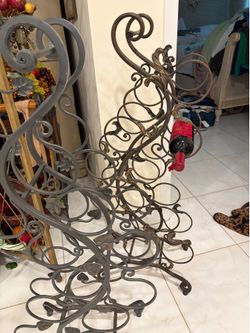 Two wine racks metal iron