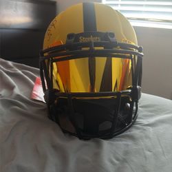 Authentic Signed Troy Polamalu Helmet And Authentic Helmet