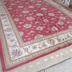 Huge Maroon Area Rug, Could Use a Good Cleaning