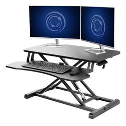 NEW - Dual Screen Adjustable Desk Riser- Sit/ Stand desk