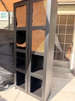 IKEA Billy Bookcase with Oxberg Doors (Cane Webbing)