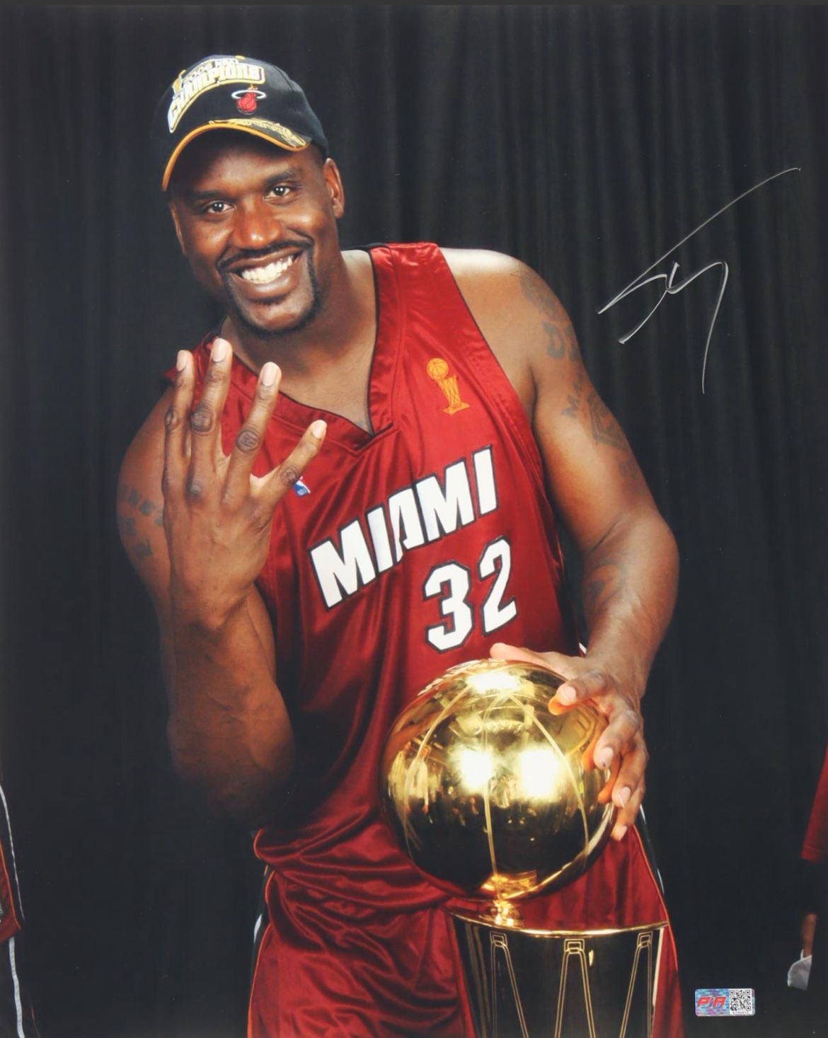 Shaquille O\'Neal Signed Heat 16x20 Photo