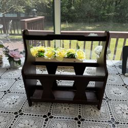 Magazine Rack Danish Style Hellerware VTG 16" x 15" x 7"