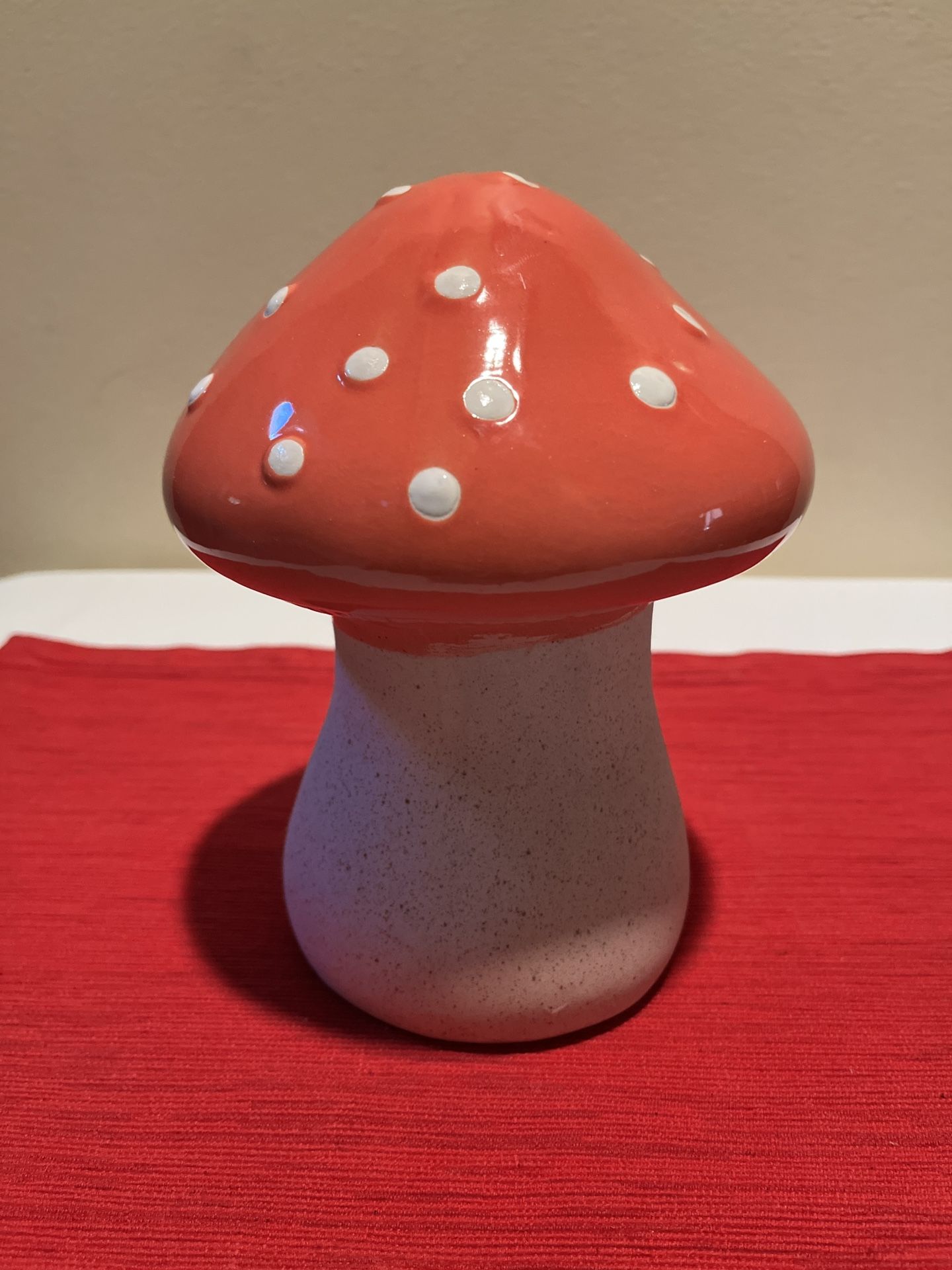 Ceramic Mushroom Decor 9”