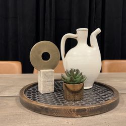 Table Top Decor Set Tray Vase Succulent 